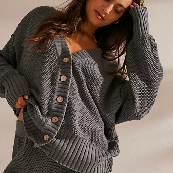 Free People Hailee Cardi Set Small Peppery - Picture 2 of 9